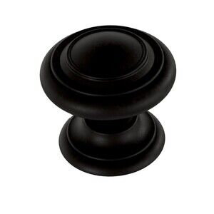 Franklin Brass Simple Double Ring 1-1/8" Matte Black Cabinet Knob 30 Pack NEW